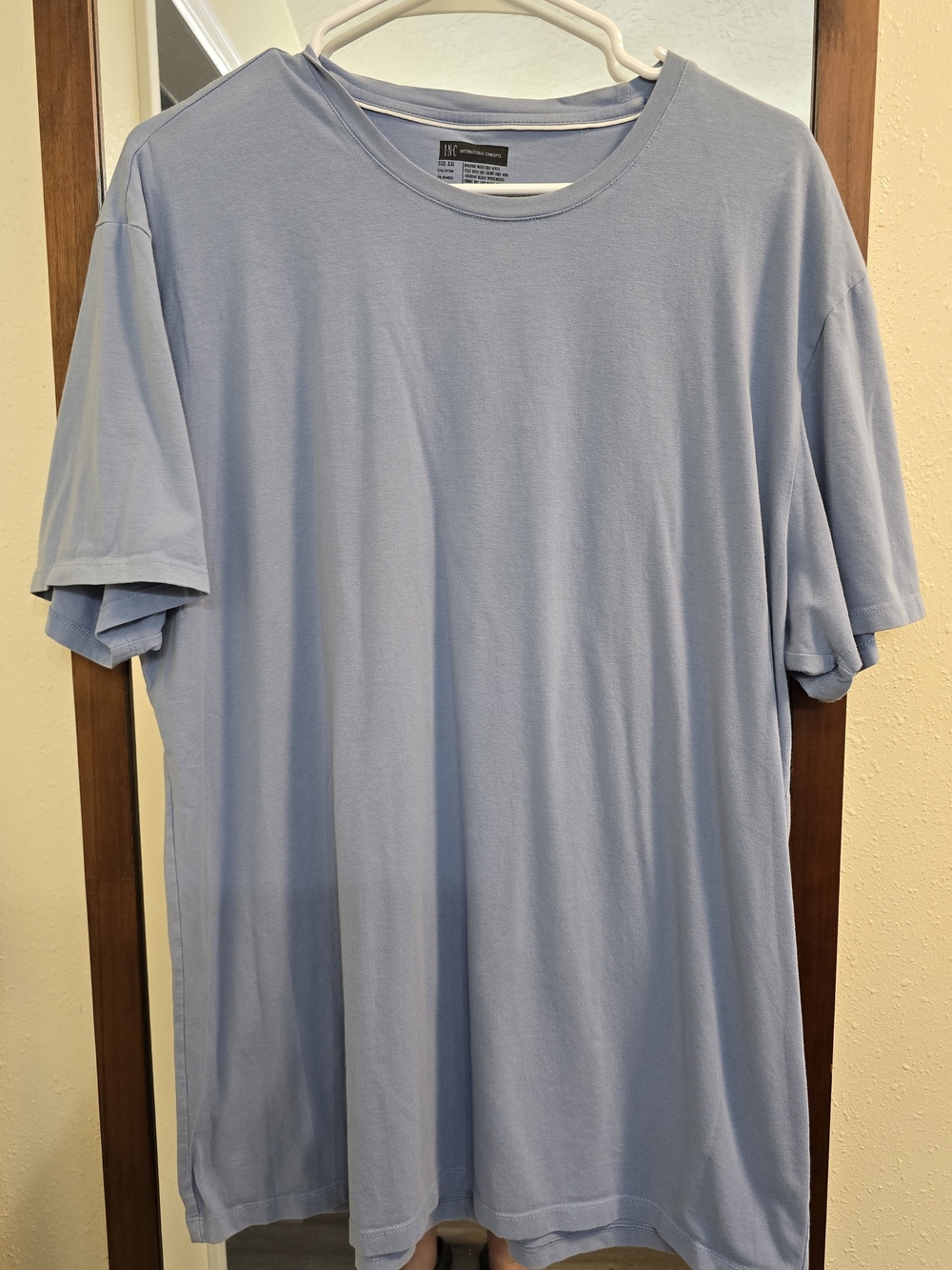 INC International Concepts Light Blue Short Sleeve Crew Neck Tee
